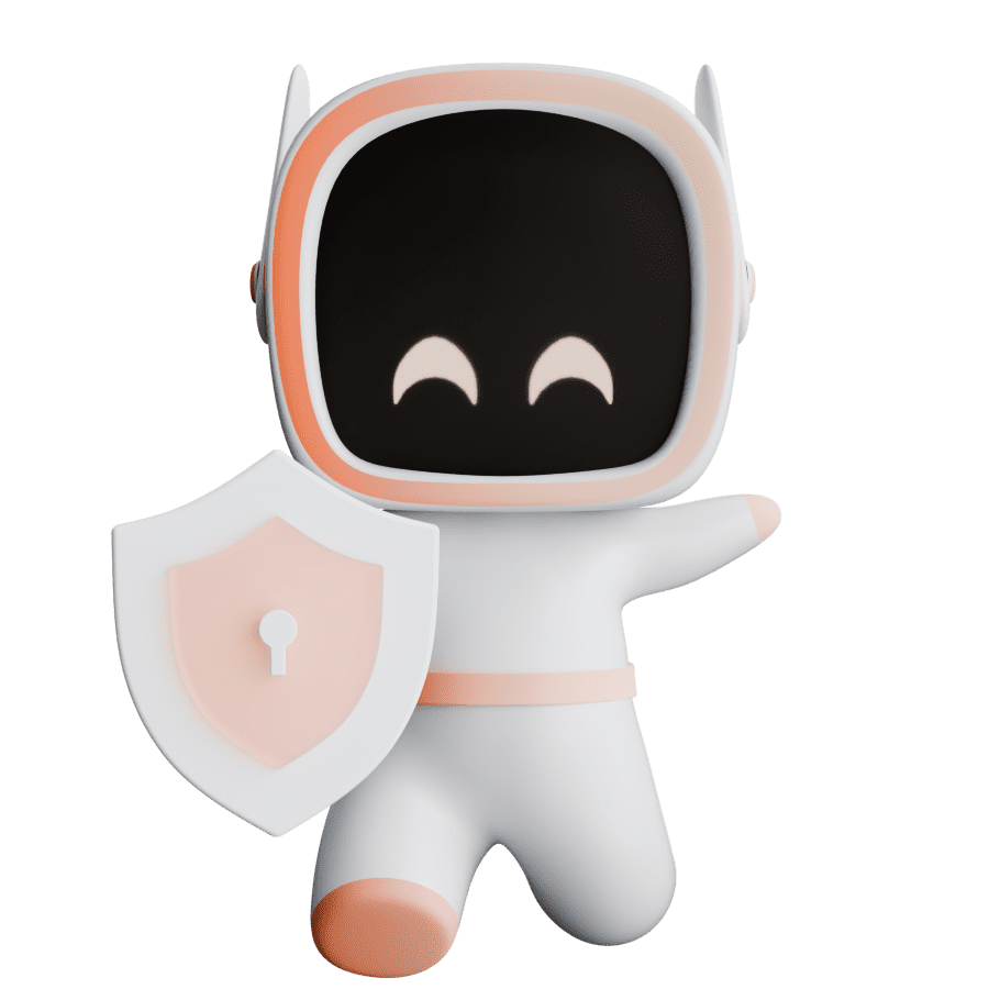IT Risk Management 1 3D robot icon representing IT risk management and cybersecurity services