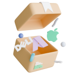 a box with different logos